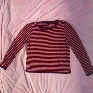 Burgundy and Peach H&M Basic Long Sleeve Shirt